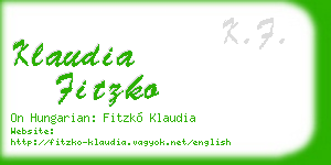 klaudia fitzko business card
